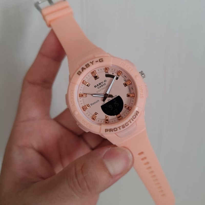 Jual Jam Tangan Sporty Wanita Model BABY G BSA B100 Dual Time Rubber ...