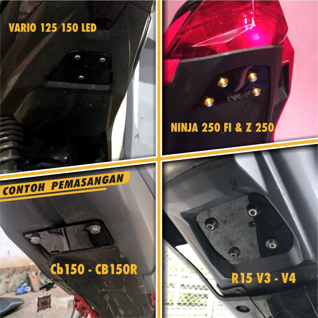 Jual TUTUP UNDERTAIL FENDER LUBANG SPAKBOR BELAKANG AKRILIK NINJA 250Fi ...