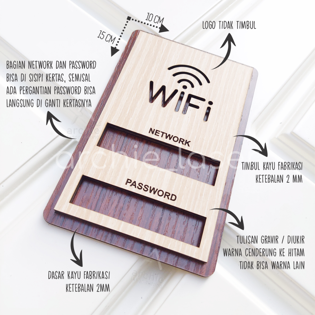 Jual Sign Kayu Penanda Wifi | Papan Kayu Penanda Info Password Wifi ...