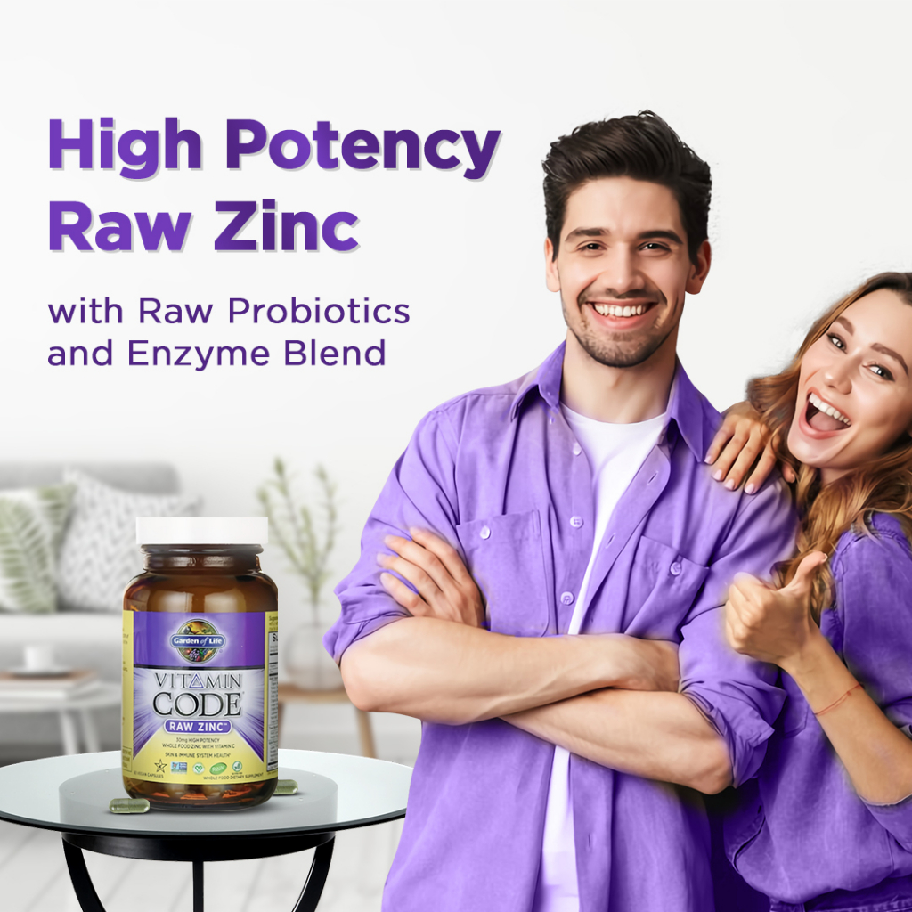 Jual GARDEN OF LIFE Raw Zinc 60 Capsule - imun flu jerawat rambut ...