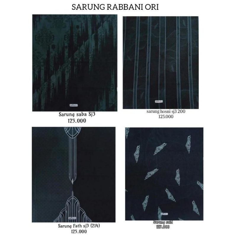 Jual Sarung Palestine Rabanni ori series hitam(Saba,fath, said, Hosni ...