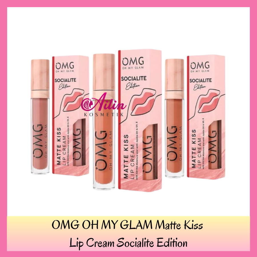 Jual AiLiN OMG OH MY GLAM Matte Kiss Lip Cream Socialite Edition ...