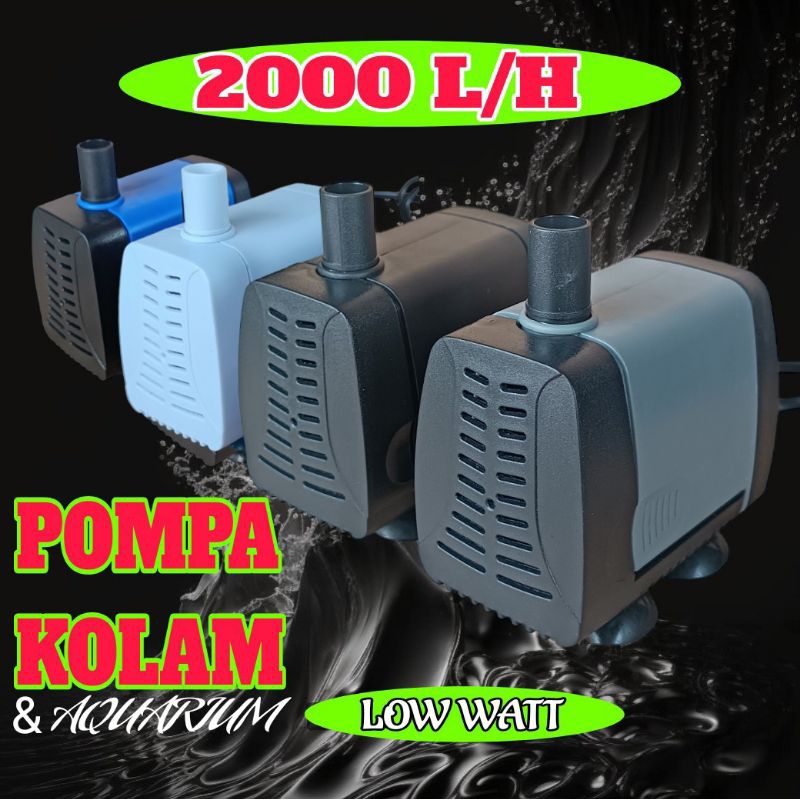 Jual MESIN POMPA KOLAM AQUARIUM 2000 LPH waterpump submersible celup ph