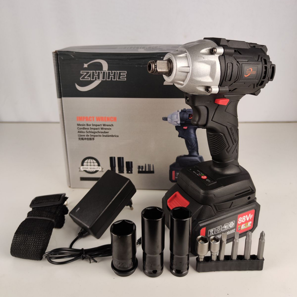 Jual Impact Wrench JLD Cordless 48S Set Mesin Bor Impek 48V Baterai