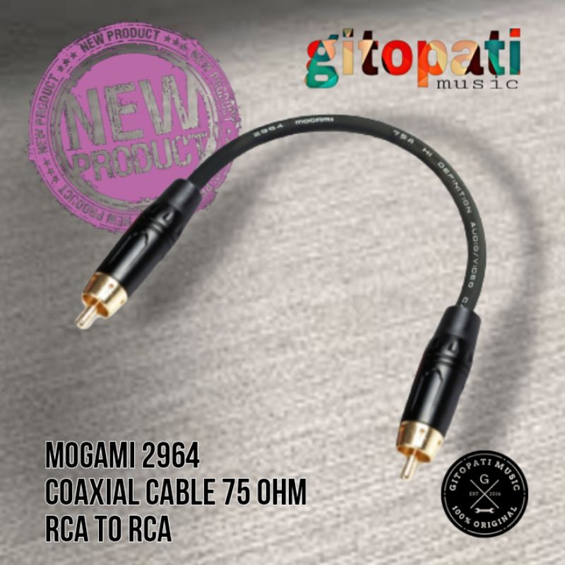 Jual Coaxial cable 75 ohm mogami 2964 RCA to RCA 1 biji (tidak sepasang