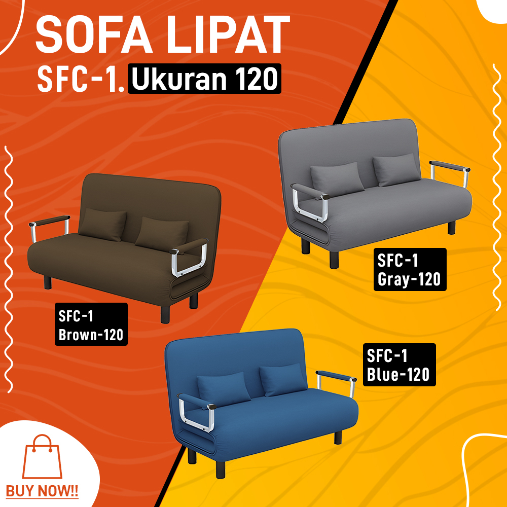 Jual Sofa Bed Minimalis Ukuran Cm Kursi Lipat Tebal Kokoh Sofabed