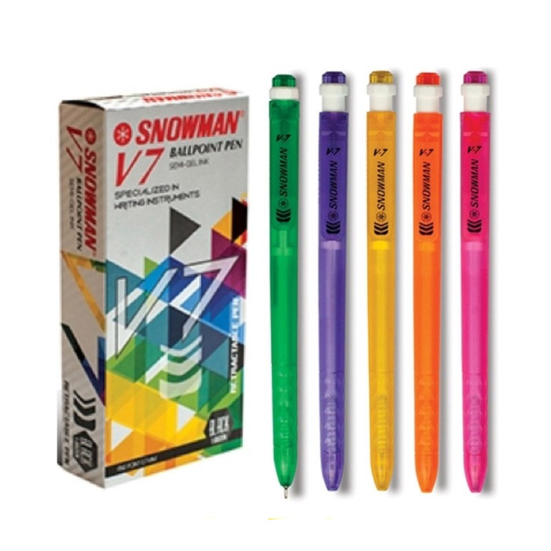 Jual Ballpoint Snowman V7 (hitam) | Shopee Indonesia