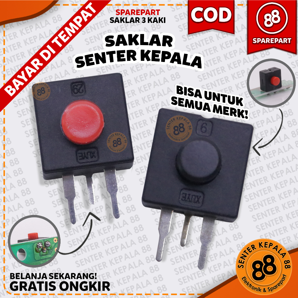 Jual Saklar Tombol Hidup Mati Mode Saklar On Off Senter Kepala Kaki Dony Shopee Indonesia