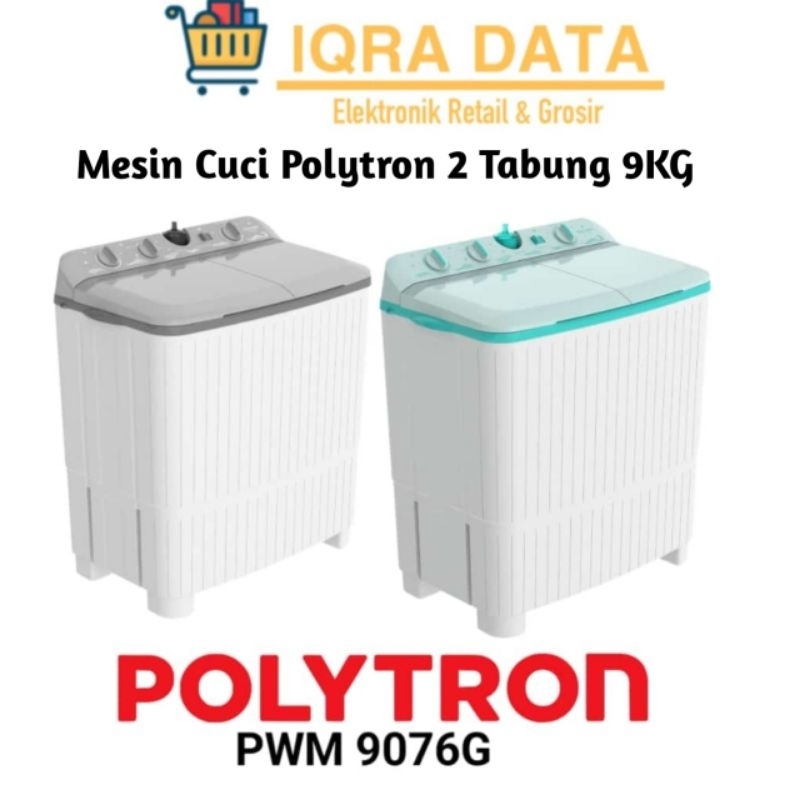 Jual Mesin Cuci Polytron 2 Tabung 9KG Type 9076 Garansi Resmi | Shopee