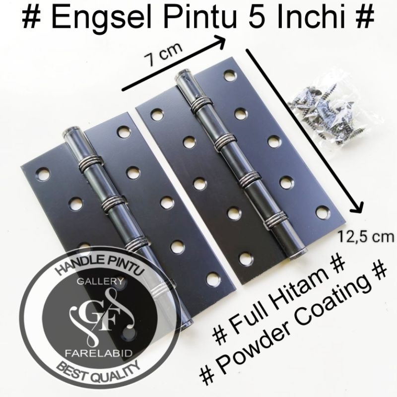 Jual Engsel Pintu Rumah Inchi Inch Inci Hitam Powder Coating Shopee Indonesia