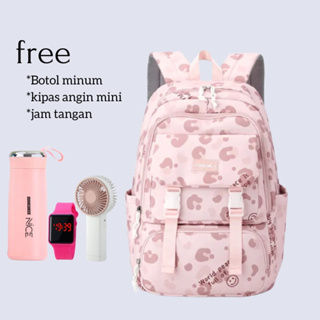 Serba 25k-tas Ransel Kecil Mini Wanita Gadis Remaja Ransel Korea Mihua -  Merah Muda