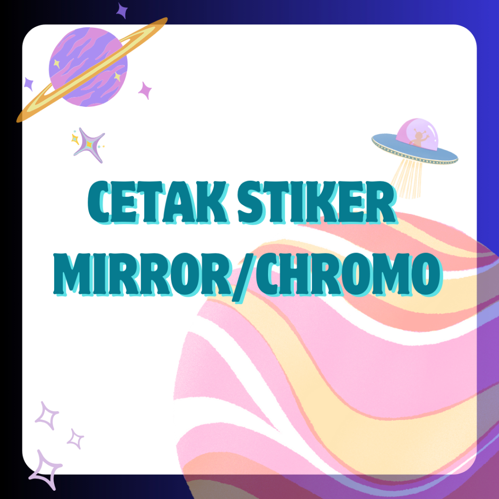 Jual Custom Cetak Stiker Mirror Chromo A Shopee Indonesia