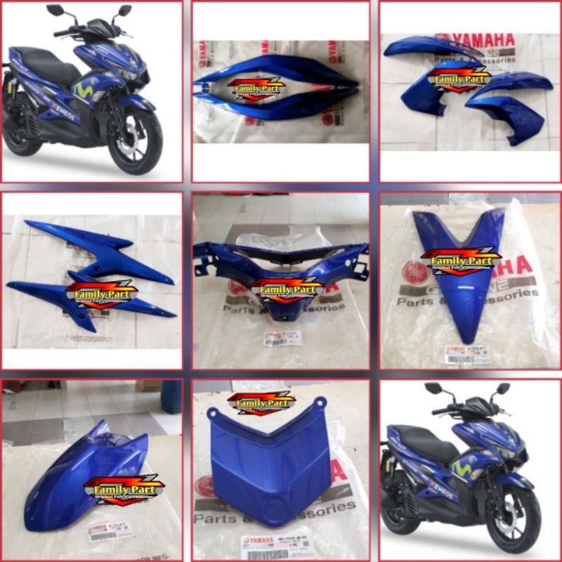 Jual COVER BODY FULL SET, BODY AEROX 155 MOVISTAR 2017 ORIGINAL YGP