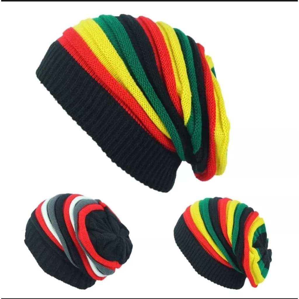 Jual Kupluk Rajut RASTA / Kupluk Rege Dewasa / Kupluk Bobmarlay Terbaru ...