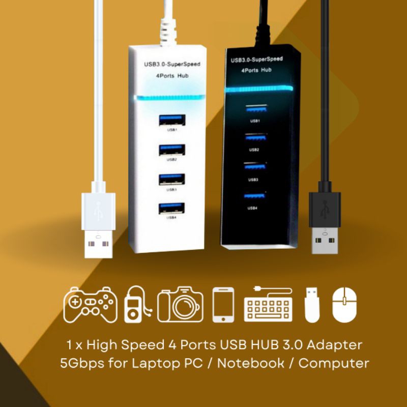 Jual USB 4 port 30 cm 3.0 high speed | Shopee Indonesia