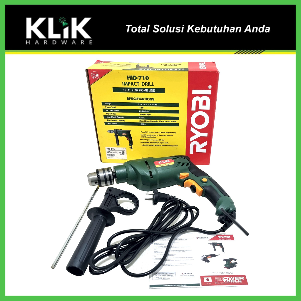 Jual Ryobi Mesin Bor Mm Impact Besi Beton Kayu Tembok Hid Heavy Duty Variable Speed