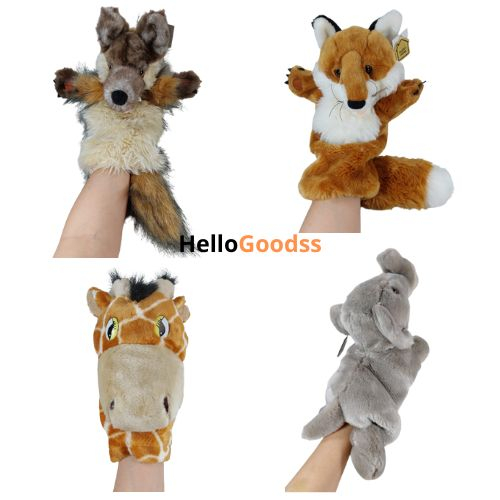 Jual Boneka Tangan Hand Puppet Serigala WOlf Gajah Elephant Fox Jerapah