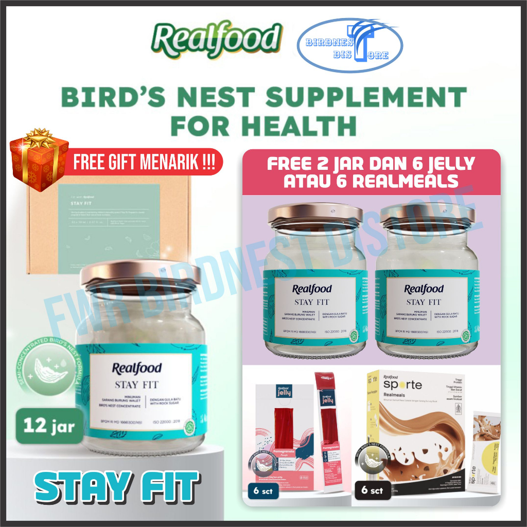 Jual Realfood Stay Fit 12 Jar Bird Nest Sarang Burung Walet Imun