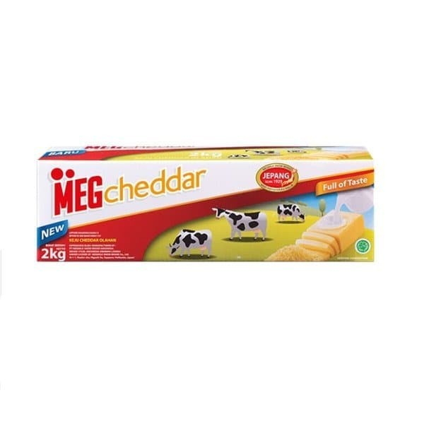 Jual Keju Cheddar Meg Premium / Cheddar Cheese Meg Premium - 2 Kg ...