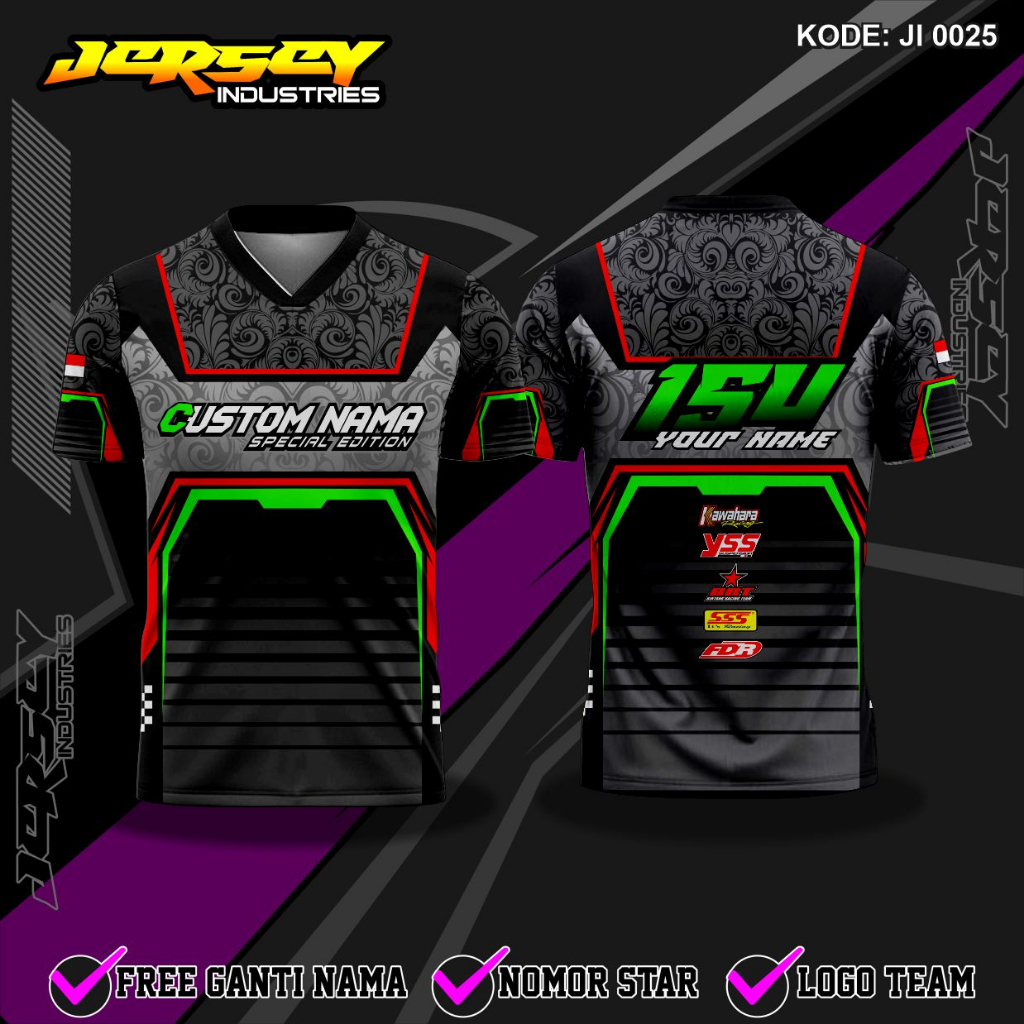Jual Jersey Racing Full Custom Bisa Request ( Nama - Nomer ) JI 0025 ...