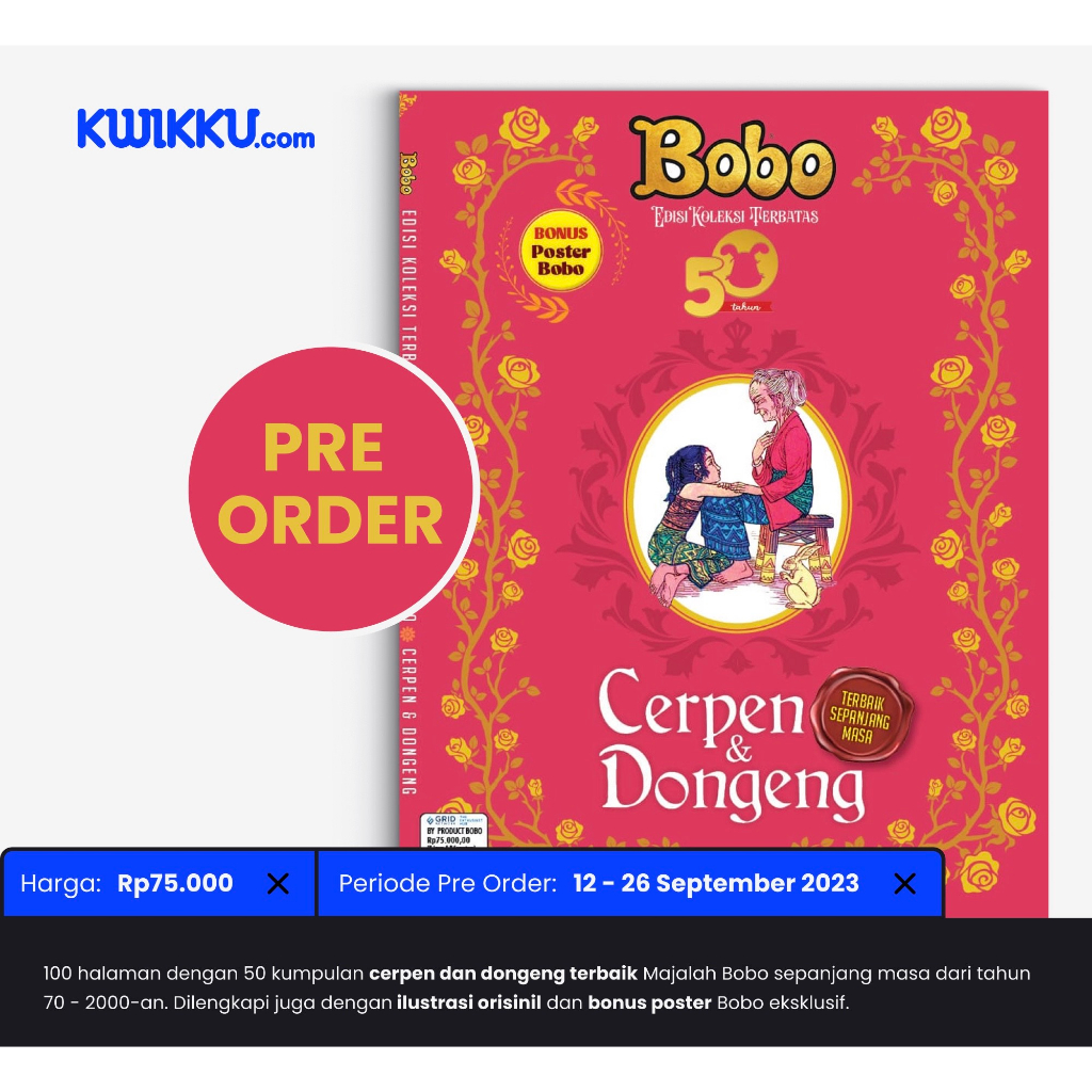 Jual PO Majalah Bobo Edisi 50 Tahun Cerpen Dan Dongeng | Shopee Indonesia