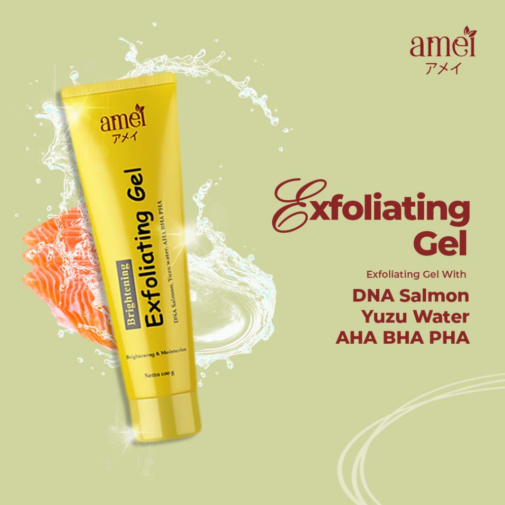 Jual AMEI Brightening Exfoliating Gel DNA Salmon Pemutih Wajah