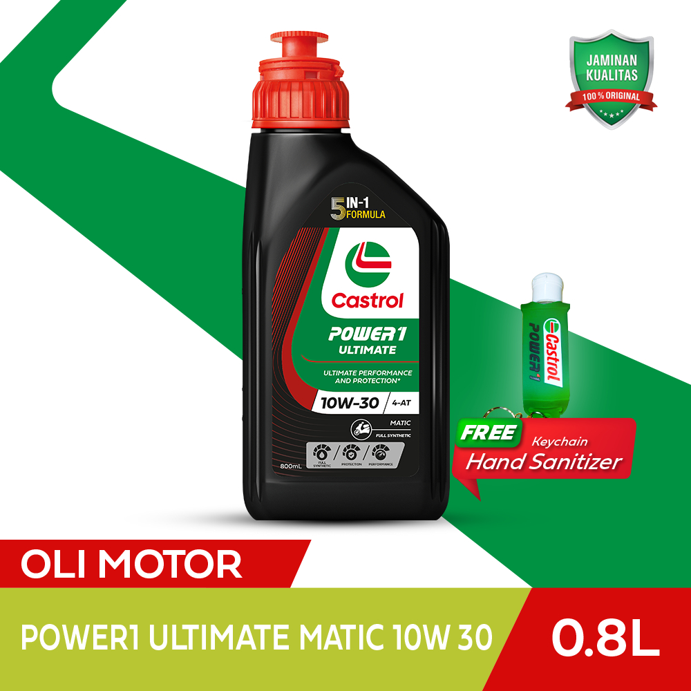 Jual Oli Mesin Motor Castrol POWER1 Ultimate Matic 10W-30 (0.8L ...