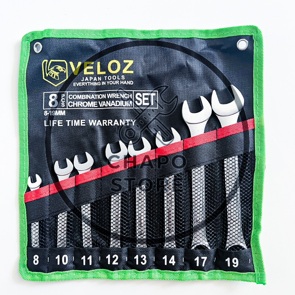 Jual Veloz kunci ring pas set 8pcs 8 10 11 12 13 14 17 19mm combination ...