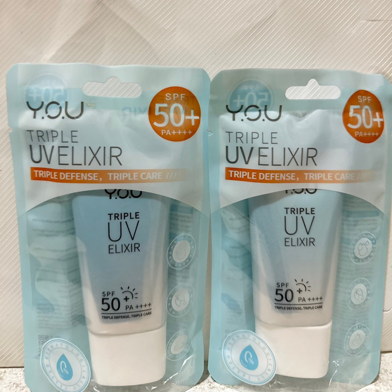 Jual Y.O.U Triple UV Elixir Sunscreen Gel SPF 50+ PA++++ [UBA UVB Blue ...