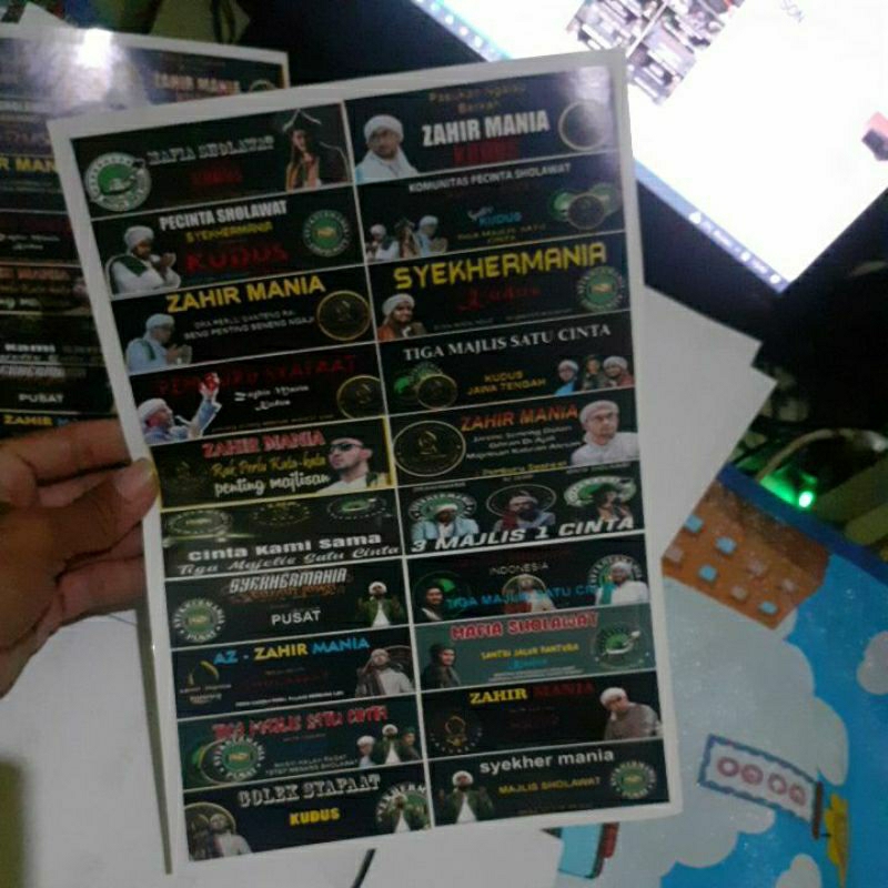 Jual STIKER ZAHIR MANIA / STIKER SHOLAWAT (perlembar isi 20 sticker ...