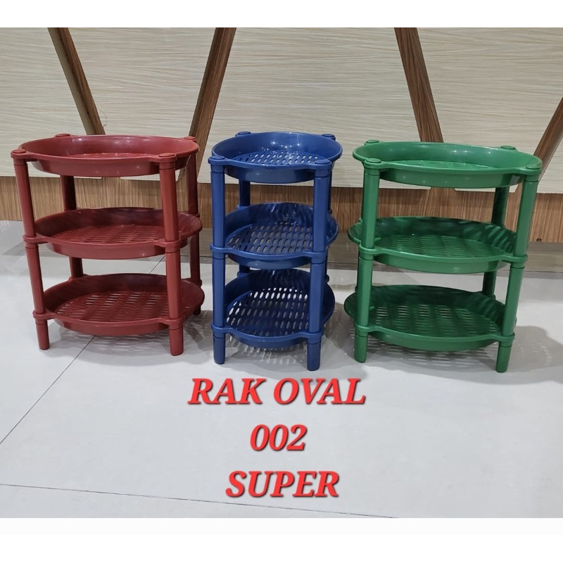 Jual Rak oval susun3 kw/ rak plastik/ rak serbaguna | Shopee Indonesia