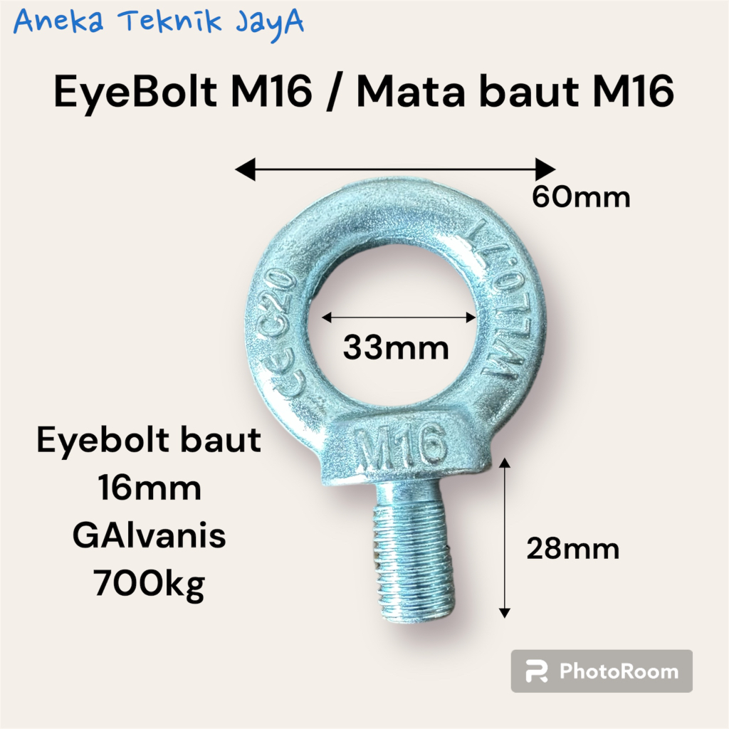 Jual Eye Bolt M16 / Mata Baut 16mm Galvanis Shopee Indonesia