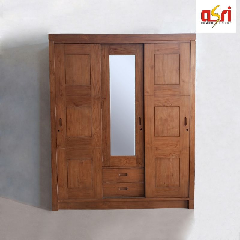 Jual Lemari Sliding Pintu Kayu Jati Solid Shopee Indonesia