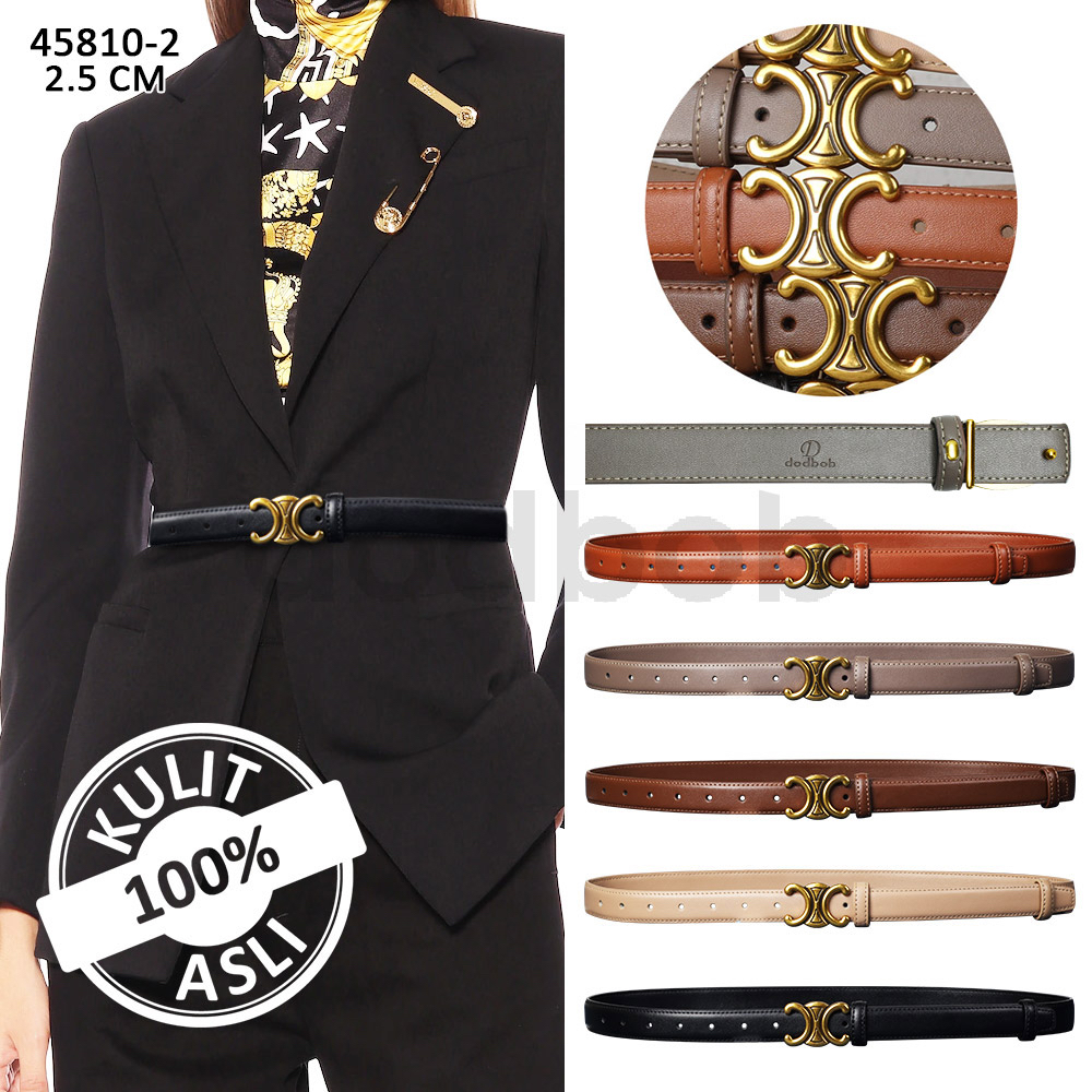 Jual IKAT PINGGANG KULIT ASLI WANITA GESPER WANITA AKSESORIS FASHION