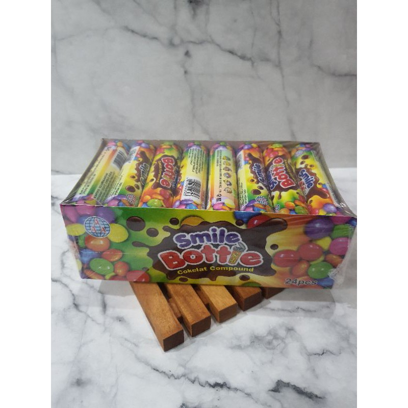 Jual Permen Cemilan Snack Jadul Coklat Cokelat Mainan Anak Smile Bottle ...