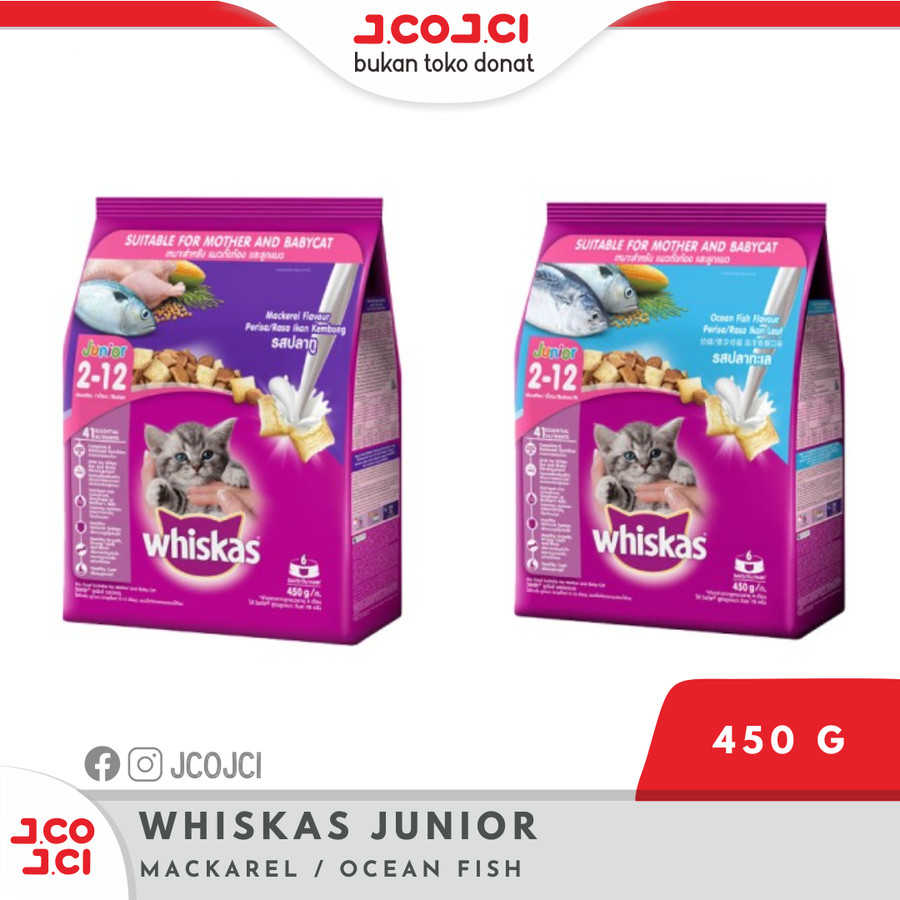 Jual Whiskas Junior Dry Food 450 g All Variant Shopee Indonesia