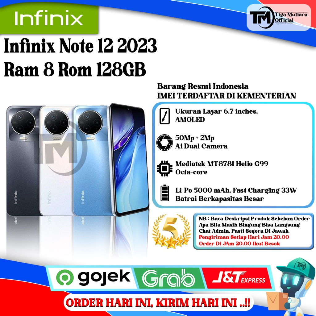 Jual Infinix Note 12 2023 Ram 8 Rom 126GB | 256GB Segel Original ...