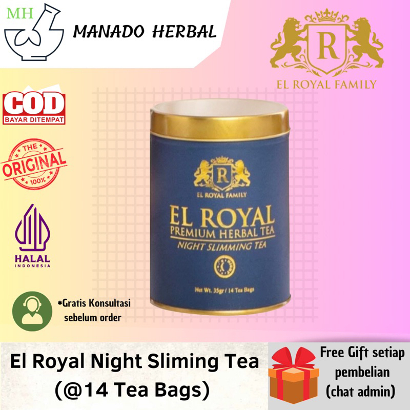 Jual MANADO El Royal Night Sliming Tea (100 ORIGINAL) Shopee Indonesia
