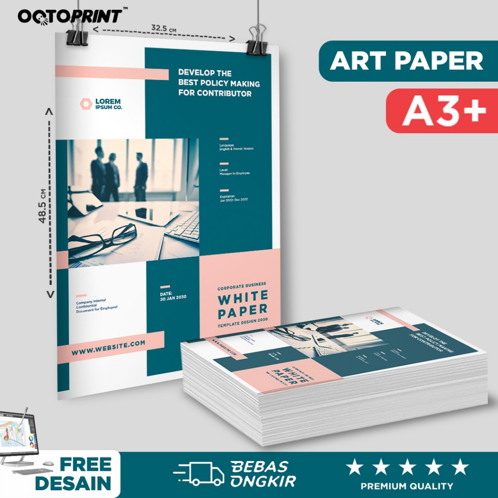 Jual Print Kertas Art Paper A3+ Premium Octoprint Shopee Indonesia