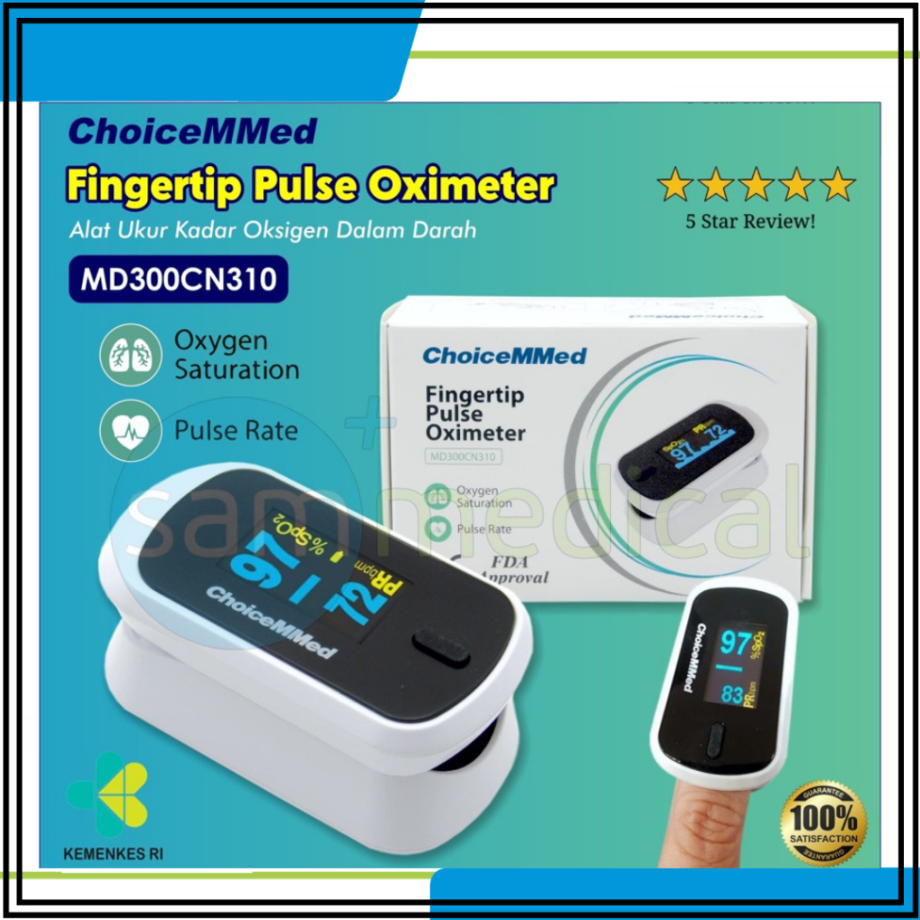 Jual Choicemmed Finger Pulse Oximeter Alat Saturasi SpO2 MD300CN310