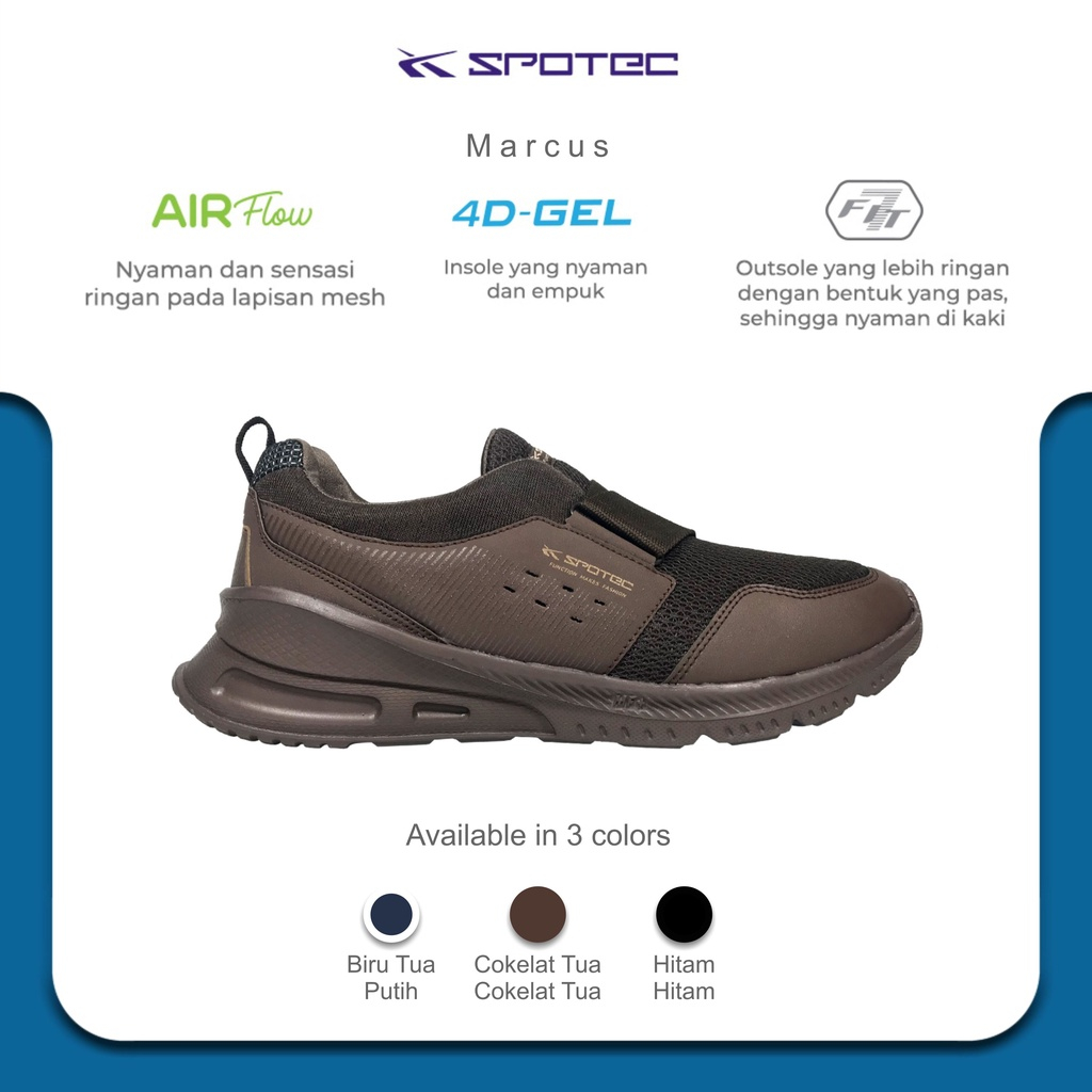 Jual Spotec Sepatu Walking Artikel Marcus Cokelat Tua Cokelat Tua