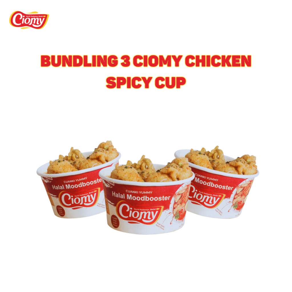 Jual 𝐂𝐈𝐎𝐌𝐘 Paket Promo Hemat Bundling 3 Cuanki Spicy Chicken Cup