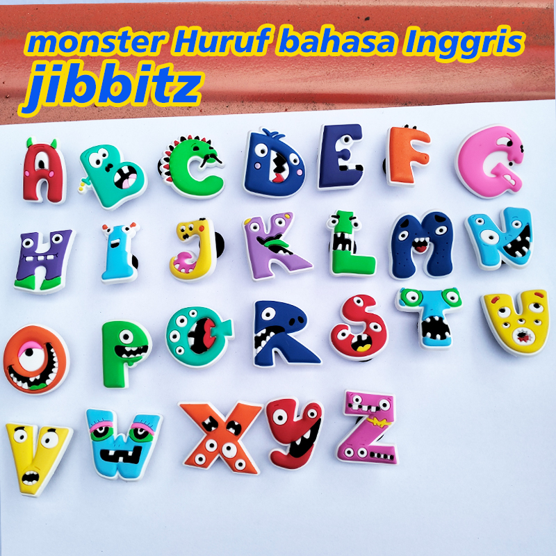Jual Crocs Jibbitz Pin Bentuk Huruf Angka Pins Charm Jibbitz Untuk