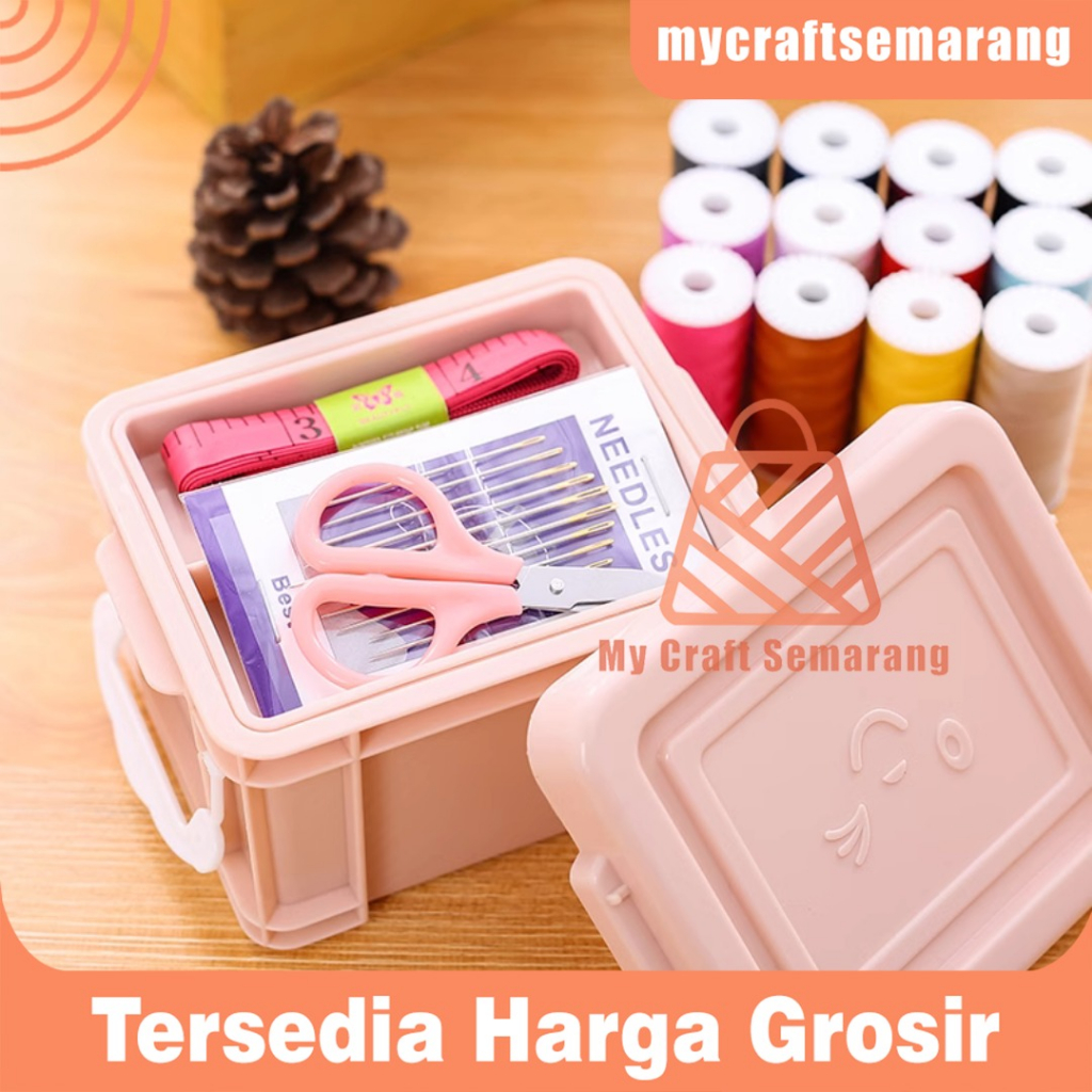 Jual SET ALAT JAHIT SEWING KIT BOX SMILE (100 GRAM ) Shopee Indonesia