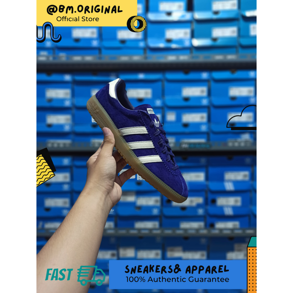 Jual Adidas Bermuda College Purple Cream White Dark Purple IE7427