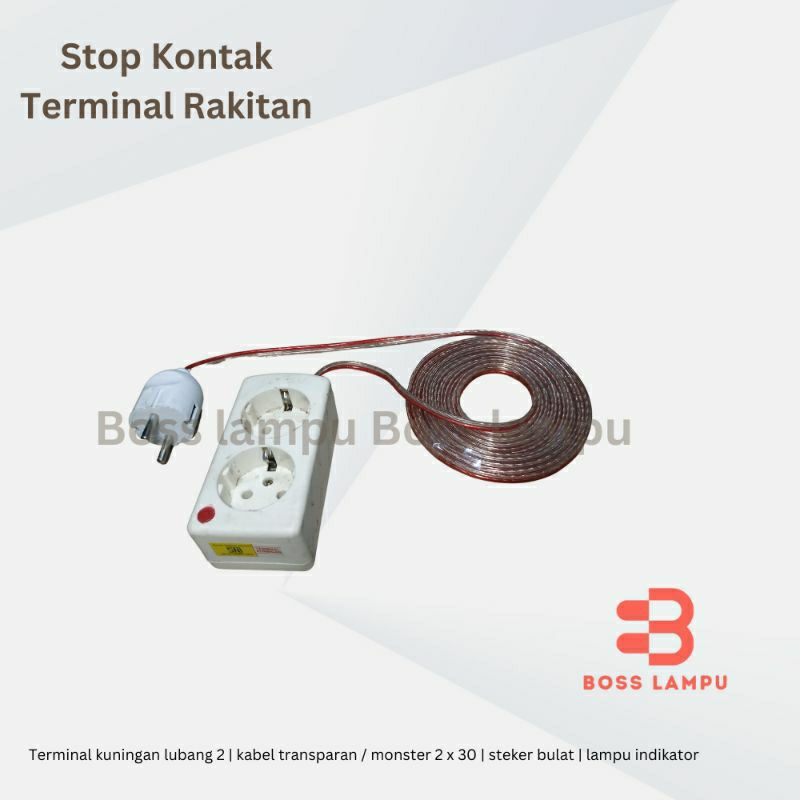 Jual Terminal Stop Kontak Rakit 2 Lubang Tebal Steker Bulat Kabel ...