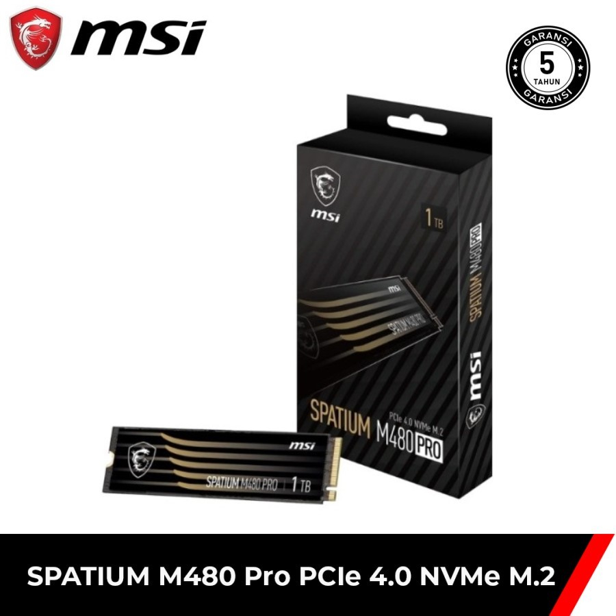 Disque dur MSI SPATIUM M480 PRO PCIE 4.0 NVME M.2 1TB 1 TB SSD