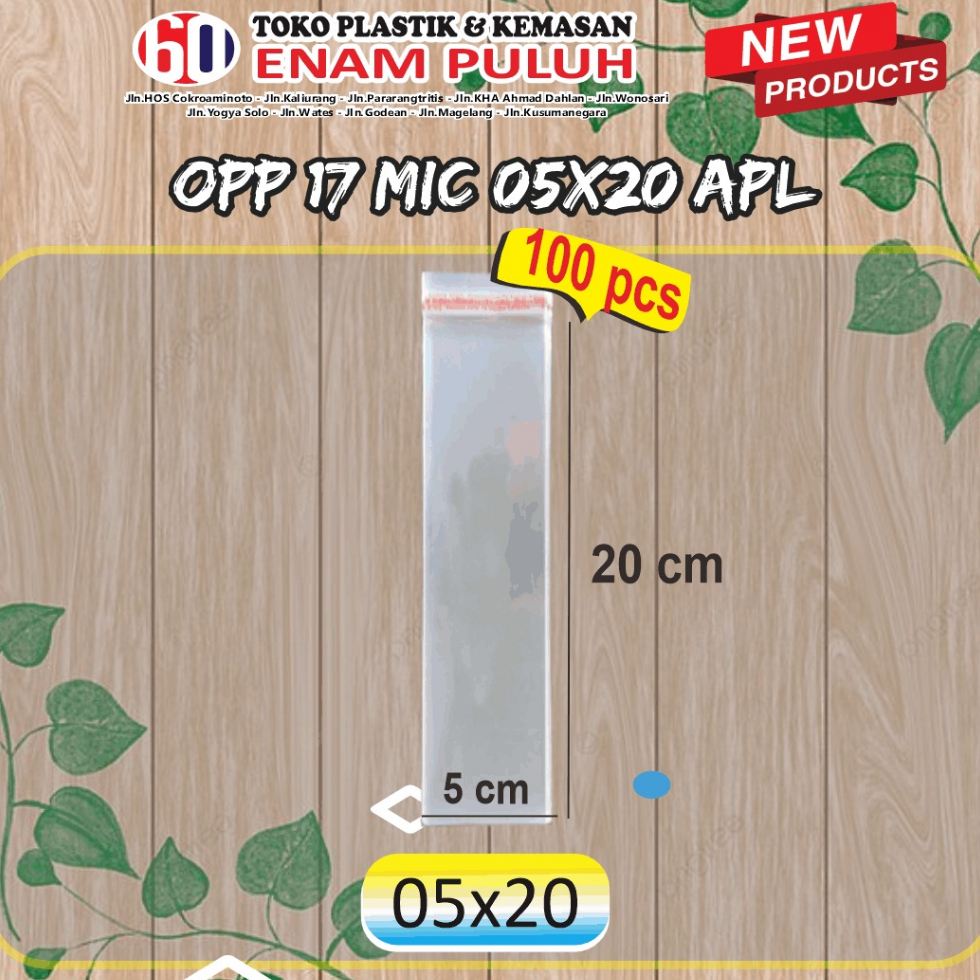 Jual Plastik Opp Lem Tebal 17mic Seal 100 Lembar Pcs Kaca 17 Micron