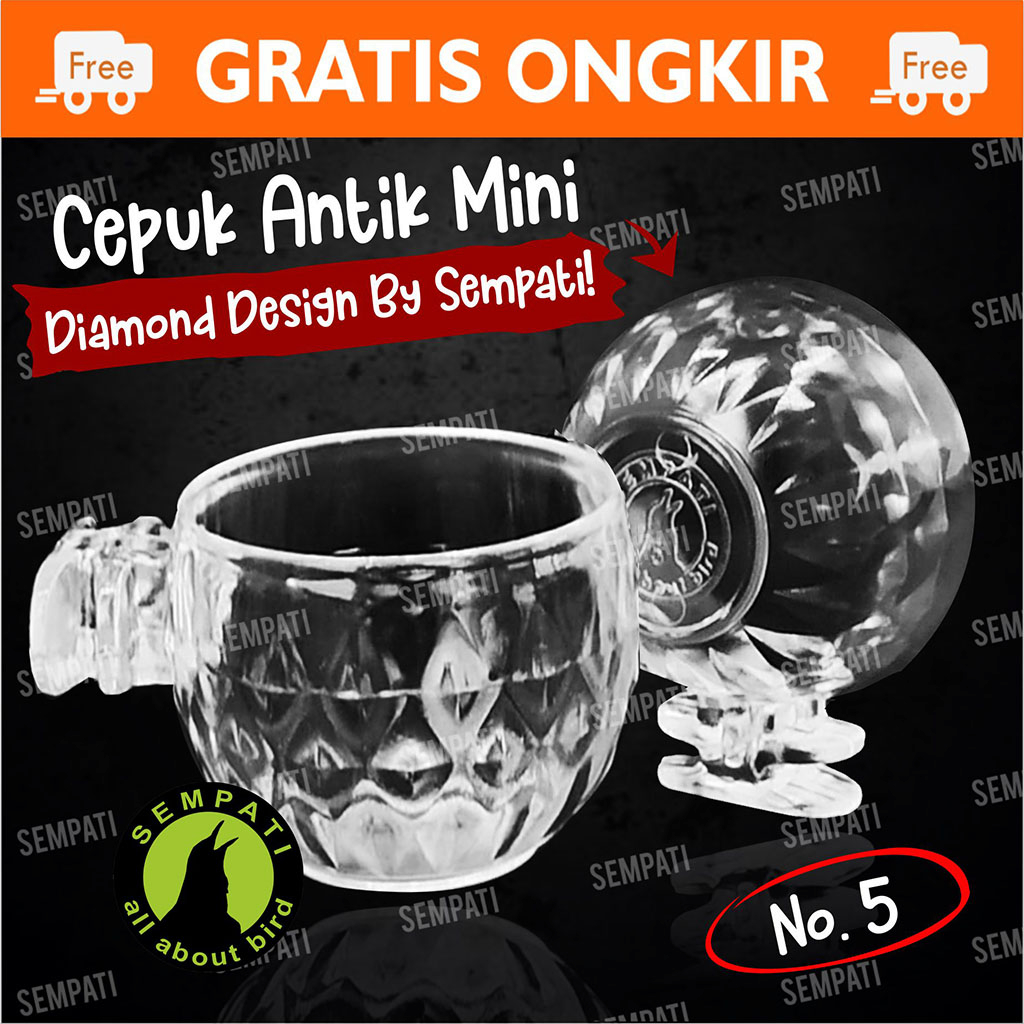 Jual CEPUK NO 5 DIAMOND SEMPATI UNTUK BURUNG KECIL CEPUK NEKTAR NECTAR