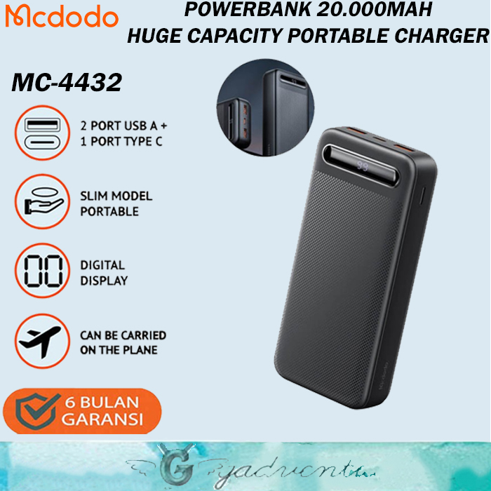 Jual Mcdodo Mc Star Series Power Bank Dual Usb Mah Powerbank Fast Charging W